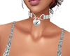 SILV 'Y' HEART COLLAR