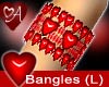 Ruby Hearts Bangle (L)