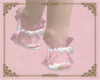 A: White pink lace heels