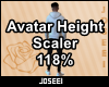 Avatar Height Scale 118%