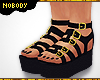 ! Black Platform Sandals