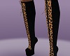 Derv Black Cheetah Boots