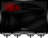 [Ella] Black/Red Chaise