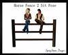 Horse Fence 2 Sit Poses