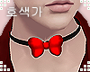 Men's Red Bow Collar