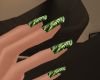 green fern leaf nails
