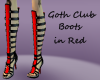 Goth Club Boots - Red