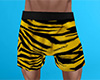 Yellow Tiger Stripe PJ Shorts (M)
