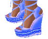 Blue PlatformWedge Heels
