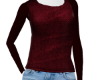 Red Cowl Sweater Fit