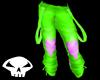 Green glow rave pants