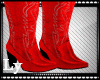 *LY* Red Cowgirl Boots