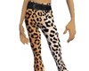 Leopard pants with belt