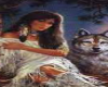 Native Woman & Wolf