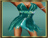 Aqua Teal Feather Dress