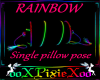 Rainbow single pillow