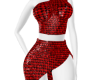 red glitter outfit