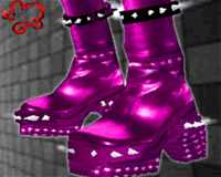 Spike Boots- Hot Pink
