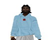 baby blue b hoodie