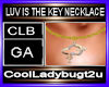 LUV IS THE KEY NECKLACE