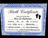 Blu birth Certificate