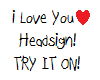 i Love You! head sign
