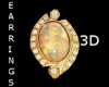 CA 3D Opal/DiamEarrings