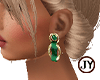 JY*GREEN HOOP EARRINGS