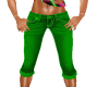 Green Capri pants