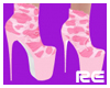 R| Pink Cow Boots