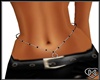 Silver Black belly chain