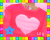 !L Sweater Heart Pink