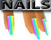 Rainbow Short Nails