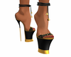 Hot black gold heels