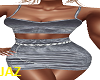 2 PC GRAY VELVET W BELT