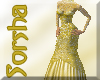 :S: Gold Coulter Gown