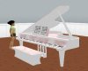 White/pink marble piano