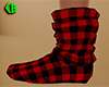 Red Plaid Socks Slouch F