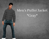 Mens Puffer Jacket Gray