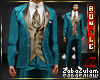 zZ Victor Suit Teal/Gold