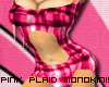 *S* Pink Plaid Monokini