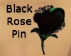 Black rose pin
