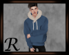 Fur Winter Hoodie Blue