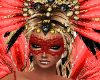 red carnival eye mask