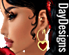 Gold Heart Hoop Earrings