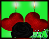*H Red/Blk Heart Candle