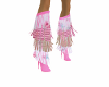pink stripe comet boots