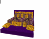 purple and gold bed
