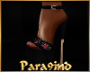 P9)"LIA"Blk floral heels