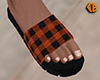 Orange Sandals Plaid (M)